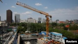 中国北京的一个建筑工地 (2020年4月17日)