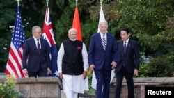 四方安全对话领导人们在拜登家乡特拉华州威尔明顿举行拜登任内的最后一次峰会。(路透社:2024年9月21日)