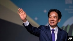 资料照:台湾副总统赖清德在台北庆祝赢得台湾总统大选。(2024年1月3日)