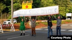 华盛顿州反核武团体示威