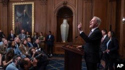 Спікер Палати представників Кевін Маккарті коментує загрозу припинення роботи уряду через "шатдаун". Вашингтон, 29 вересня 2023 р. AP Photo/J. Scott Applewhite