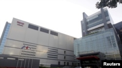 位于台湾北部新竹市的台湾积体电路公司(台积电)(资料照,2015年11月19日)