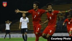 SEA Game မြန်မာ နဲ့ လာအို အသင်း ပြိုင်ပွဲ (ဓာတ်ပုံ- MFF)