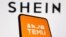 资料照片: Temu和SHEIN标识