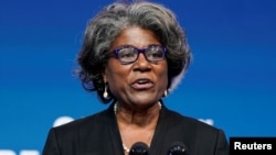 拜登总统提名出任美国驻联合国大使的琳达·托马斯-格林菲尔德 (2020年11月24日)