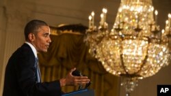 Tổng thống Obama phát biểu trong cuộc họp báo ở East Room, Tòa Bạch Ốc, 5/11/2014.