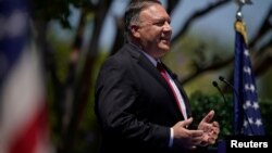 2020年7月23日美国国务卿蓬佩奥在尼克松总统图书馆发表美中关系演讲(路透社)