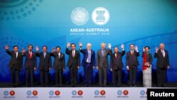 သြစတေးလျ-အာဆီယံ ထိပ်သီးညီလာခံမှာ ခေါင်းဆောင်များ မှတ်တမ်းဓာတ်ပုံရိုက်။ မတ် ၁၇။ ၂၀၁၈။