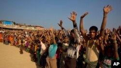 ရိုဟင်ဂျာဒုက္ခသည်များ ဆန္ဒပြနေစဉ် (ဇန်နဝါရီလ ၂၂ ရက်)