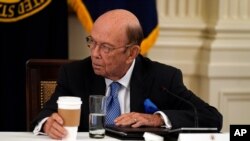 美国商务部长罗斯(Wilbur Ross)在白宫出席内阁会议。(2020年5月19日)