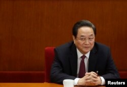 中国政协主席俞正声在政协会议上(2013年3月11日)