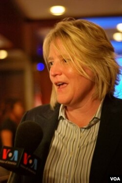 福尔摩莎基金会执行主席贾泰丽(美国之音孙龙飞拍摄)