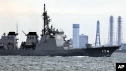 日本海上自卫队雾岛号神盾驱逐舰(资料照)