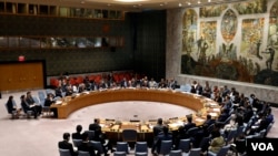 资料照片:2018年9月17日纽约联合国总部召开的一次安理会会议。(美联社照片)