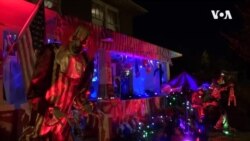 美国维吉尼亚的万圣节游行 美国维吉尼亚的万圣节游行