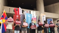 这边中共庆十一国庆,那边在台港人挺身抗中 这边中共庆十一国庆,那边在台港人挺身抗中