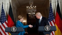Trump နဲ့ Merkel တွေ့ဆုံမှု ၂ နိုင်ငံကြားစိုးရိမ်မှုကို လျှော့ပါးစေ Trump နဲ့ Merkel တွေ့ဆုံမှု ၂ နိုင်ငံကြားစိုးရိမ်မှုကို လျှော့ပါးစေ