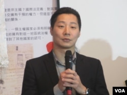 台湾在野党时代力量党立法委员林昶佐(美国之音张永泰拍摄)
