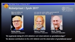 ဒြပ်ဆွဲလှိုင်းရှာဖွေသူ သိပ္ပံပညာရှင် ၃ ဦး ရူပဗေဒနိုဘဲလ်ဆုရရှိ ဒြပ်ဆွဲလှိုင်းရှာဖွေသူ သိပ္ပံပညာရှင် ၃ ဦး ရူပဗေဒနိုဘဲလ်ဆုရရှိ