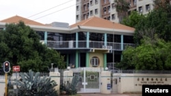 资料照片:台湾位于南非行政首都比勒陀利亚的代表处—台北驻南非联络处。(2024年10月22日)