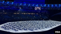 在里约奥运会开幕式上表演的舞蹈(2016年8月5日)