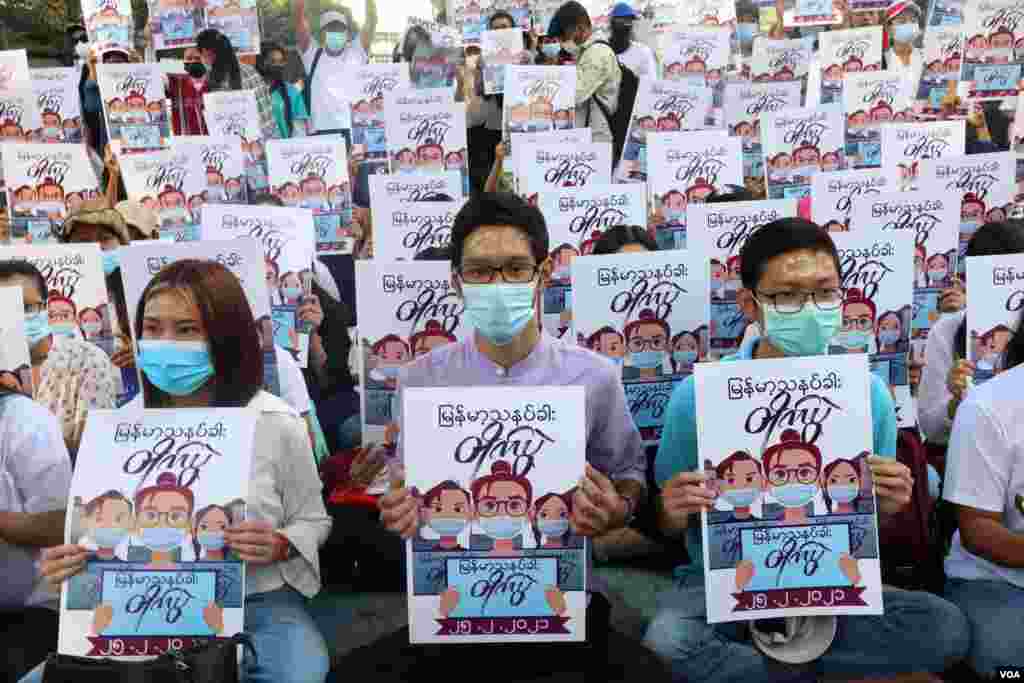 ရန်ကုန်မြို့က သနပ်ခါးတိုက်ပွဲ။ (ဖေဖော်ဝါရီ ၂၅၊ ၂၀၂၁)