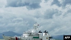 2024年9月15日,部署于萨比纳浅滩的菲律宾巡逻舰“特雷莎·马格巴努亚”号(BRP Teresa Magbanua)返回巴拉望公主港。(法新社照片/菲律宾海岸警卫队)