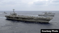 美国海军 “乔治.华盛顿号”航母战斗群(网络图片)