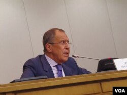 俄罗斯外长拉夫罗夫。(美国之音白桦拍摄)