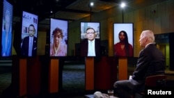 前副总统拜登2020年8月17日出席民主党全代会首日会议(路透社)