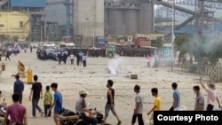 广东罗定市近日万人抗议建造垃圾焚烧厂(网络图片)