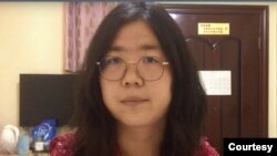 中国的公民记者张展(法新社资料)