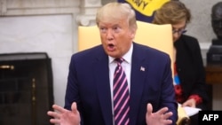 特朗普在白宫会见巴拉圭总统时讲话。(2019年12月13日)