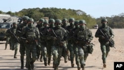 资料照:台湾军队在新竹地区举行反击中国入侵的军事演习。(2021年1月19日)