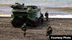 台湾军方本周进行为期5天4夜的年度汉光演习,压轴的三军联合反登陆作战于2020年7月16日展开。(台湾国防部提供)