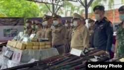 ရွှေတြိဂံက မူးယစ်ဆေးနဲ့ လက်နက်အများအပြား ထိုင်းဘက်မှာဖမ်းမိ (Photo- Thai Police)