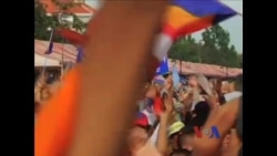 柬埔寨反对派抗议洪森大选获胜 柬埔寨反对派抗议洪森大选获胜