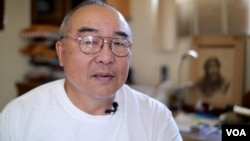 吴仁华的友人莫逢杰(美国之音国符拍摄)