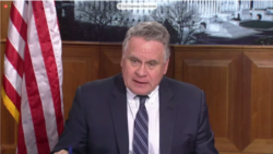 汤姆.兰托斯人权委员共同主席、共和党联邦众议员史密斯(Rep. Chris Smith, R-NJ)2021年5月18日主持听证会,聚焦中国新疆人权问题。