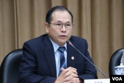 台湾陆委会副主委林祖嘉(美国之音杨明拍摄)