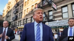 资料照片:美国前总统特朗普。(2024年4月16日)