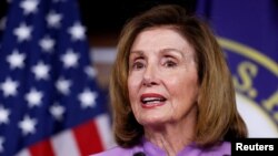 美国国会议长佩洛西星期三(8月10日)在国会山召开记者会,说明此次亚洲之行成果。