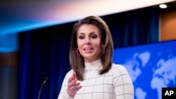 美国国务院发言人摩根·奥特加斯。(资料照)