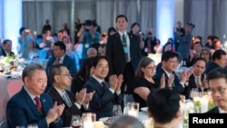 台湾副总统l赖清德在纽约出席午宴。(2023年8月14日)