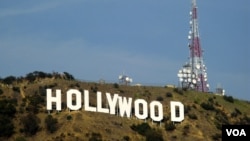 位于美国洛杉矶的好莱坞地标(美国之音记者 国符拍摄)