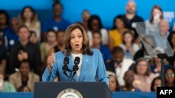 哈里斯在北卡罗莱纳州首次发表以经济为主题的重要演说。(法新社:2024年8月16日)