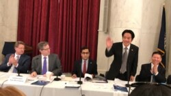 台湾候任副总统赖清德2020年2月4日在美国国会山国际宗教自由圆桌论坛发表讲话(美国之音锺辰芳拍摄)