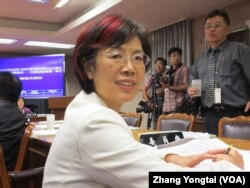 在野党民进党立委尤美女(美国之音张永泰拍摄)