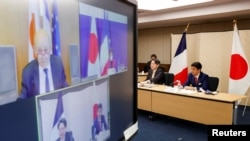 2022年1月20日,日本和法国外交与国防部长2+2会谈在线上举行。