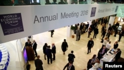 Hội nghị thường niên của Diễn đàn Kinh tế Thế giới (WEF) tại Davos, Thụy Sĩ. Ảnh chụp ngày 23/1/2018. REUTERS/Denis Balibouse